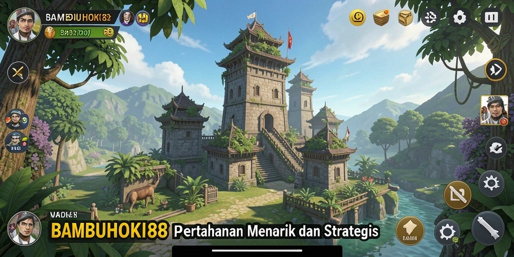 Tampilan gameplay menara yang menakjubkan dari BAMBUHOKI88.
