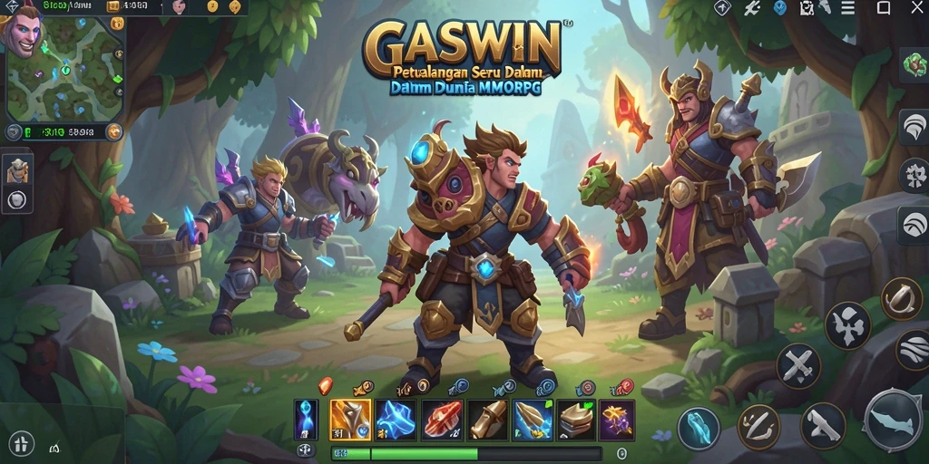 Tampilan gameplay menakjubkan dalam dunia MMORPG GASWIN.