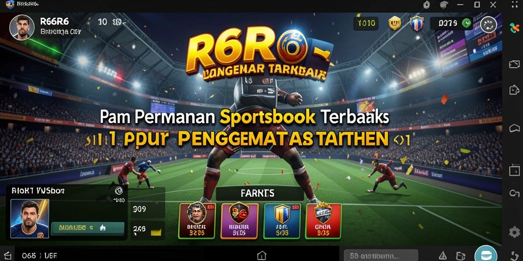 Tampilan gameplay Sportsbook yang mendebarkan di R6R6.